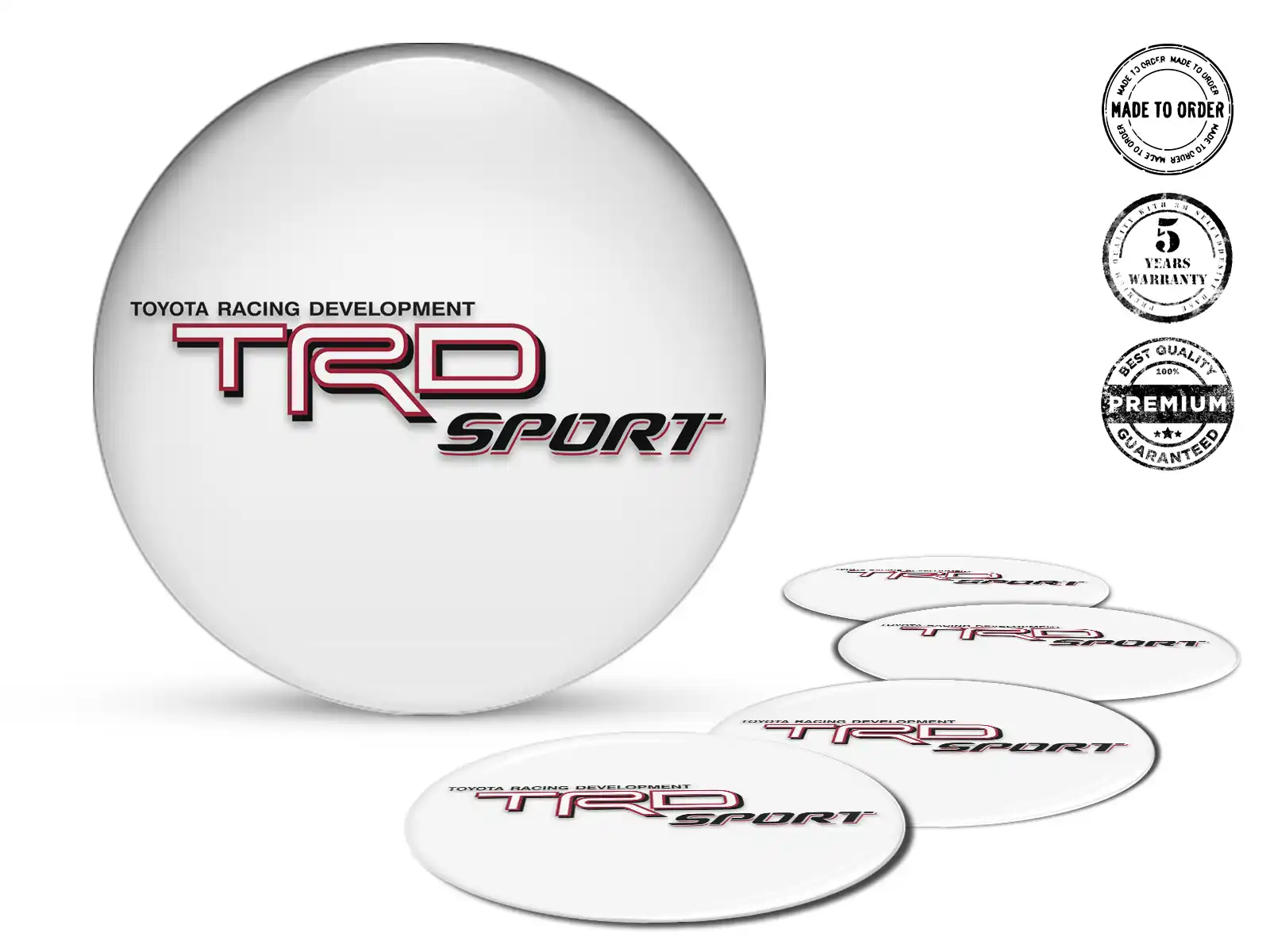 Toyota TRD Decal Rims Edition Custom Wheel Emblems